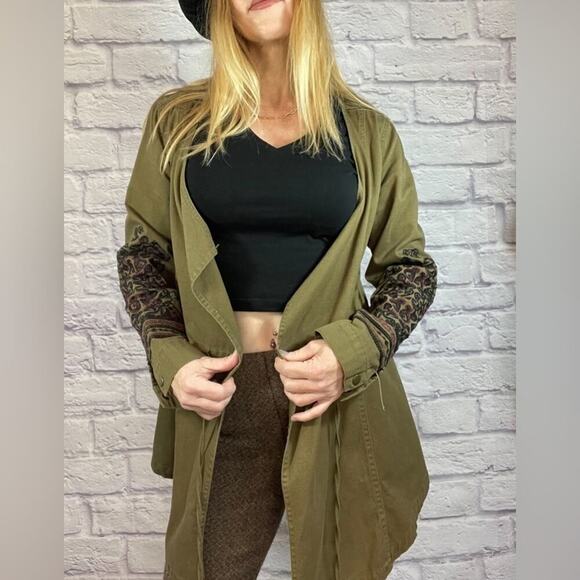 Y2K canvas embroidered jacket/cardigan - Picture 1 of 11